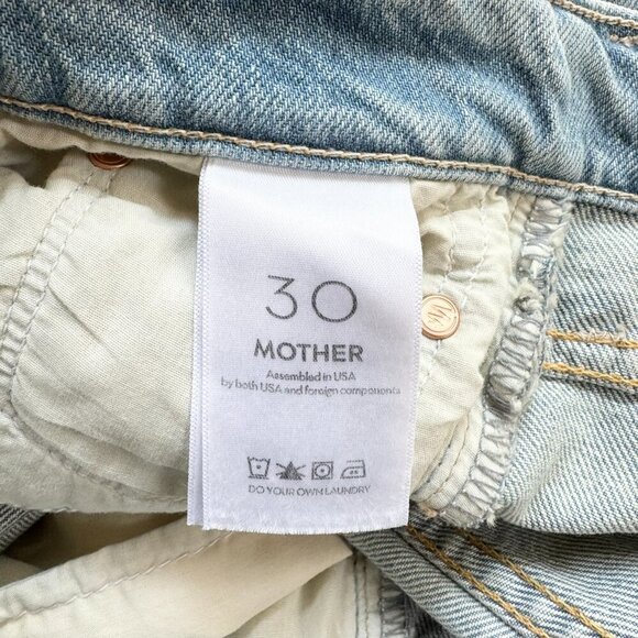 New MOTHER Superior The Rambler Zip Ankle Fray Jeans in Light Blue With The Band - Picture 7 of 15